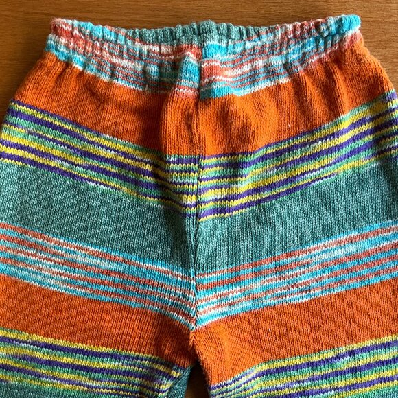 knitted cotton striped sweater leggings bright colors XS - Picture 5 of 9